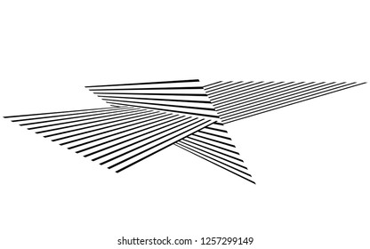 black and white stripes, lines abstract graphic, illusive movement design, optical art, op art