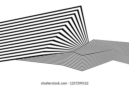 black and white stripes, lines abstract graphic, illusive movement design, optical art, op art