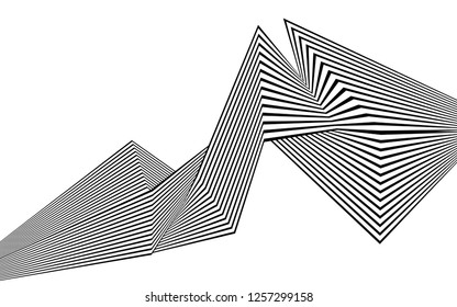 black and white stripes, lines abstract graphic, illusive movement design, optical art, op art