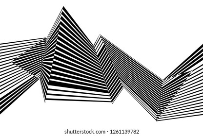 black and white stripes, lines abstract graphic, illusive movement design, optical art, op art, wave