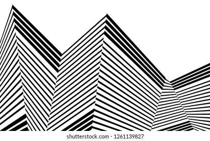 black and white stripes, lines abstract graphic, illusive movement design, optical art, op art, wave