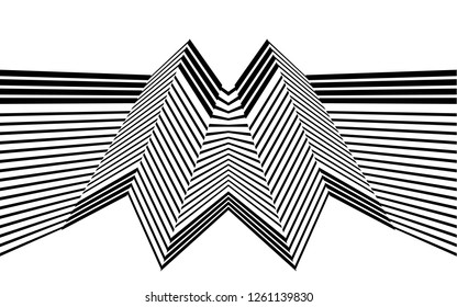 black and white stripes, lines abstract graphic, illusive movement design, optical art, op art, wave