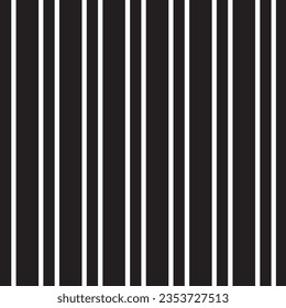 Black and white stripes seamless pattern. Vertical stripe lines repeat pattern vector background.