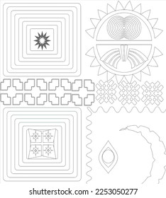 línea vectorial de rayas negras y blancas