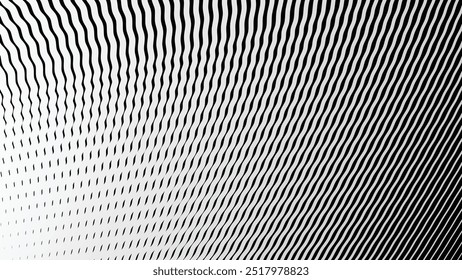 Black and white stripes wave pattern abstract background for backdrop or fabric style