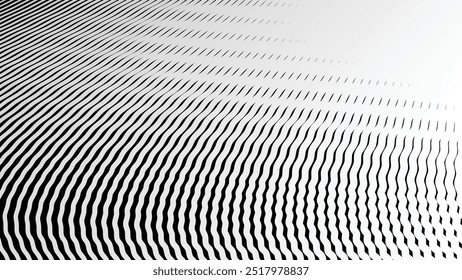 Preto e branco listras padrão de onda plano de fundo abstrato para fundo ou estilo de tecido