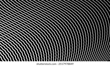 Preto e branco listras padrão de onda plano de fundo abstrato para fundo ou estilo de tecido