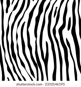 Black and white stripes. Zebra line pattern. Abstract vector background. Print on paper, fabric, ceramic.