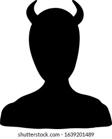 black and white strong devil silhouette for gift