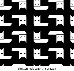 Black and white style bat pattern