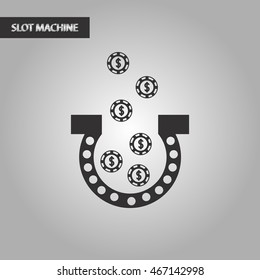 black and white style good luck logo