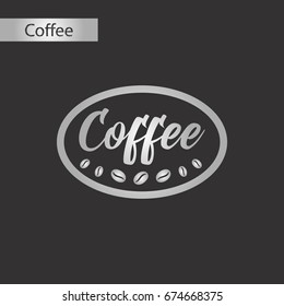 black and white style icon of Coffee logo