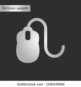 black and white style icon computer mouse