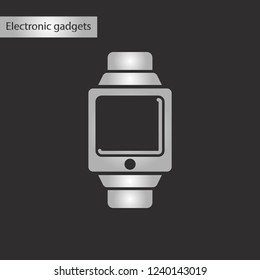 black and white style icon Digital Watch