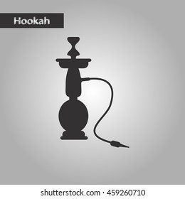 black and white style icon Eastern hookah