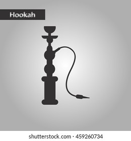 black and white style icon Eastern hookah