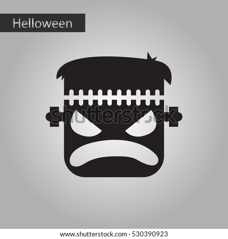 black and white style icon Frankenstein