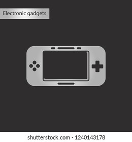 black and white style icon game console