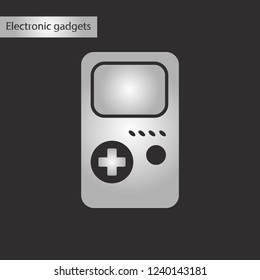 black and white style icon game console