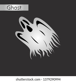 black and white style icon of ghost