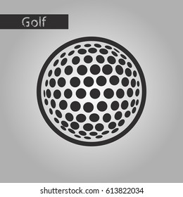 black and white style icon Golf ball