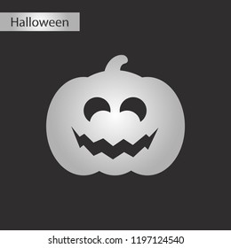 black and white style icon halloween pumpkin