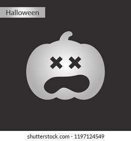 black and white style icon halloween pumpkin