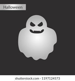 black and white style icon Halloween ghost