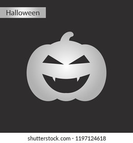 black and white style icon halloween pumpkin