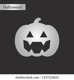 black and white style icon halloween pumpkin