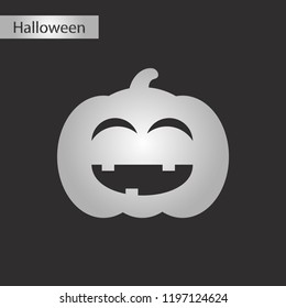 black and white style icon halloween pumpkin