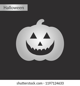 black and white style icon halloween pumpkin