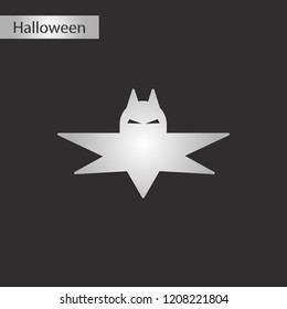 black and white style icon halloween bat