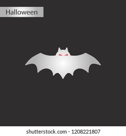 black and white style icon halloween bat