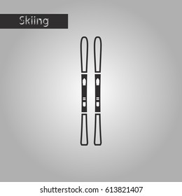 black and white style icon ski
