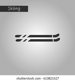 black and white style icon ski