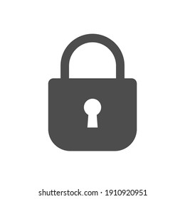 black and white style padlock icon