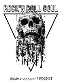 black and white style skull graphic work