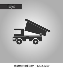 black and white style toy truck