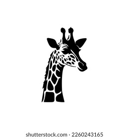 Black and white stylish logo with giraffe.