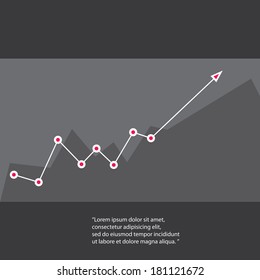 black and white stylish modern flat Business graph and chart background. vector illustration