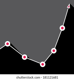 black and white stylish modern flat Business graph and chart background. vector illustration