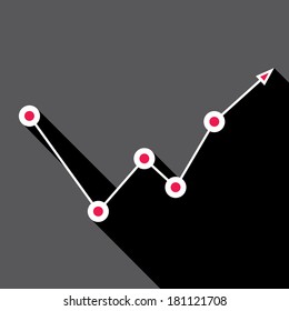 black and white stylish modern flat Business graph and chart background. vector illustration