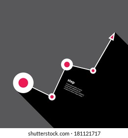 black and white stylish modern flat Business graph and chart background. vector illustration