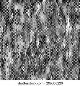 Black and white stylish snake skin texture. Modern abstract background. Vector illustration.