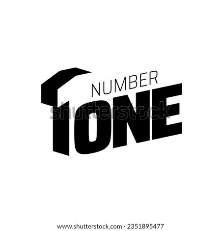 Black and white stylized diagonal logo template with number one isolated on white background. Diagonal logo graphic with 3D number one. Vector illustrations