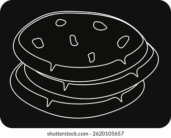 Black and white stylized minimalistic cookies