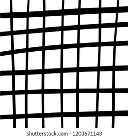 Black and white stylized plaid cell background. Abstract geometric gingham pattern. Fashion simple trendy texture. Vector illustration, EPS