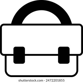 A black and white suitcase with a bow on it. The suitcase is open and ready to be packed