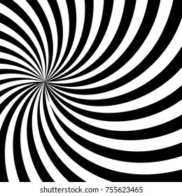 Black and White Sun Rays, Beams Element, Sunburst Pattern, Starburst Shape on White Background. Radiating, Radial, Merging Lines, Abstract Circular Geometric Shape